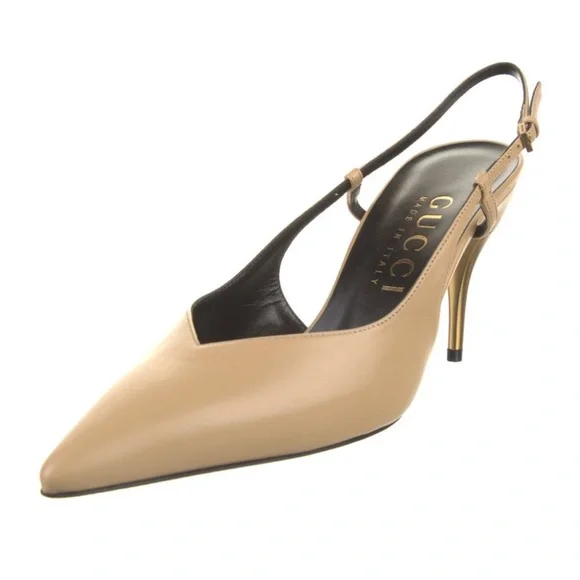 Gucci Leather Slingback Heels - Picture 3 of 5